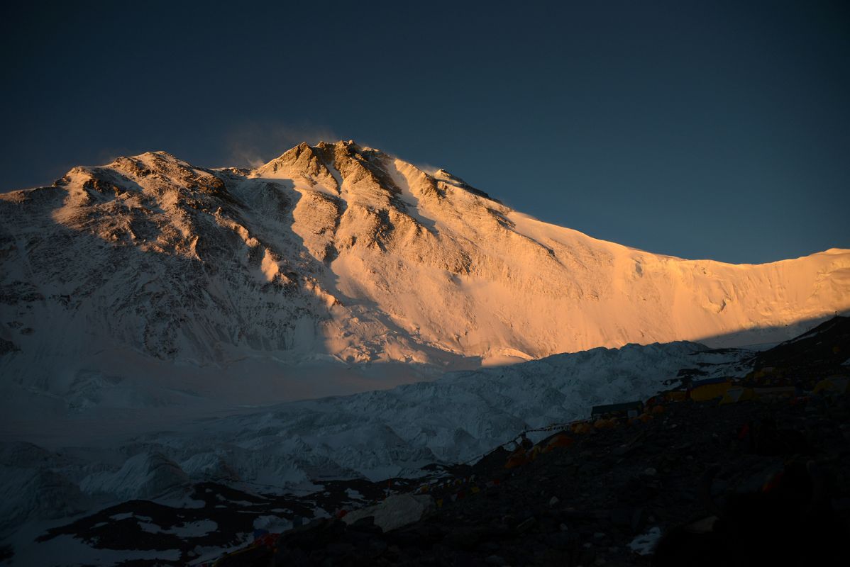 20 Sunrise On The Northeast Ridge, The Pinnacles, Mount Everest North Face And The North Col From Mount Everest North Face Advanced Base Camp 6400m In Tibet 